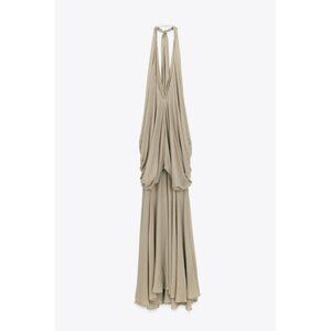ZARA LIMITED EDITION VOLUMINOUS HALTERNECK MAXI DRESS